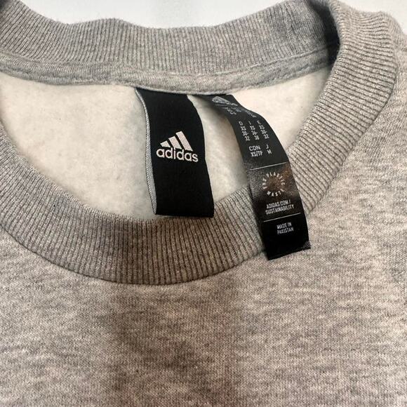 Women’s Adidas Size XS Vintage Grey Sweatshirt With Embroidered Logo - Picture 2 of 5